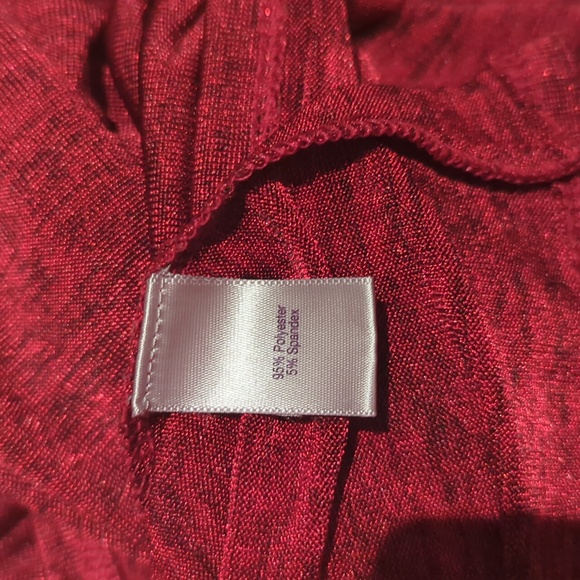 Jennifer Lopez. Women's Burgundy Wrap Loose-Fit Blouse. *Size - Picture 5 of 6